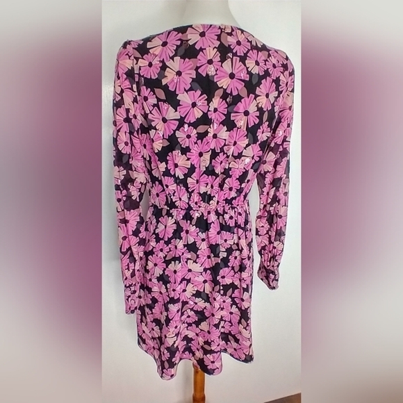 RETRO FLORAL SILK DRESS - Picture 7 of 13